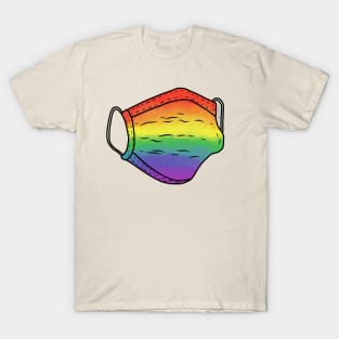 Rainbow Face Mask Viral TikTok T-Shirt